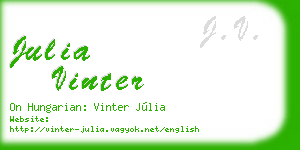 julia vinter business card