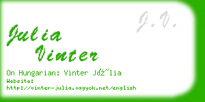 julia vinter business card